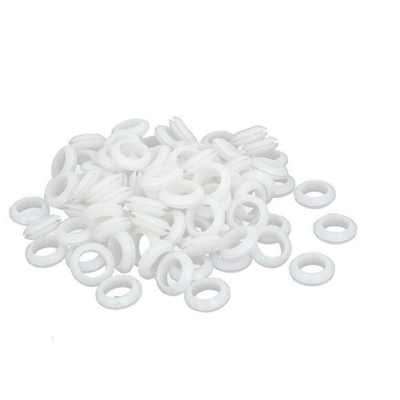 3mm/8mm White Double Sided Open Rubber White Grommets Cable Ring W254
